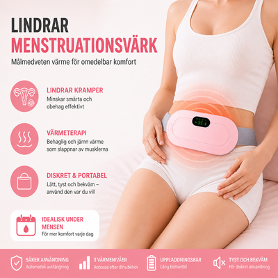 Premium värmebälte för omedelbar menstruationskomfort